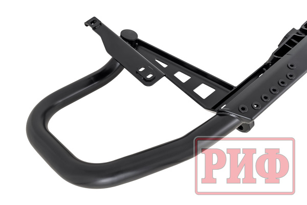Бампер РИФ силовой задний Toyota Land Cruiser Prado 150 c квадратом под фаркоп