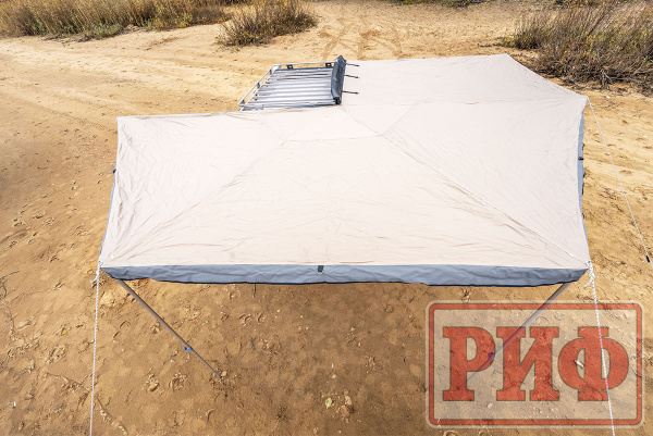 2 Маркиза автомобильная РИФ комбинированная (прямоугольная с веерной частью) 2,0х2,0 м (правая)