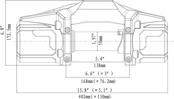 Лебёдка автомобильная электрическая 12V Runva EWV6000F 2722 кг (стальной трос)