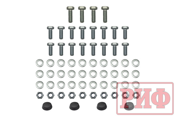 Бампер РИФ силовой задний УАЗ Буханка с фонарями, возмож. уст. фаркопа, лифт 65 мм