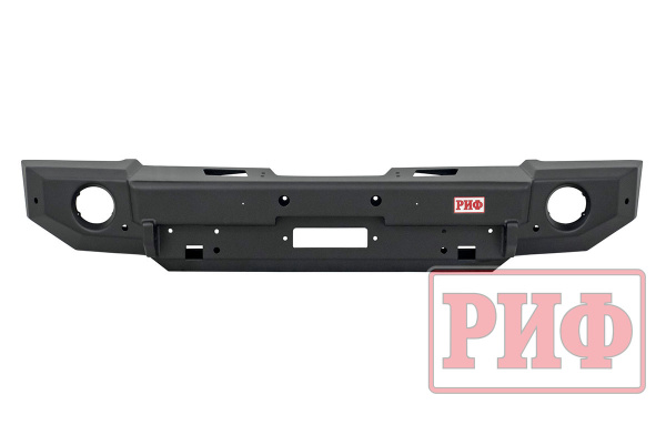 Бампер РИФ силовой передний Jeep Wrangler JL 2018+ под штатные фары, низ. пер. крыл.
