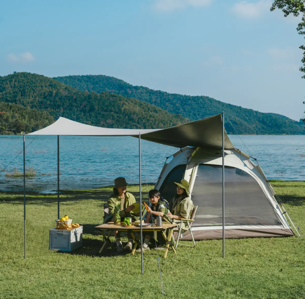 2 Палатка Naturehike Ango 3-местная, быстросборная, коричневая