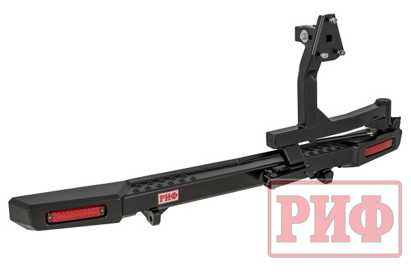 Бампер РИФ силовой задний УАЗ Буханка с фонарями, калиткой, возмож. уст. фаркопа, лифт 65 мм