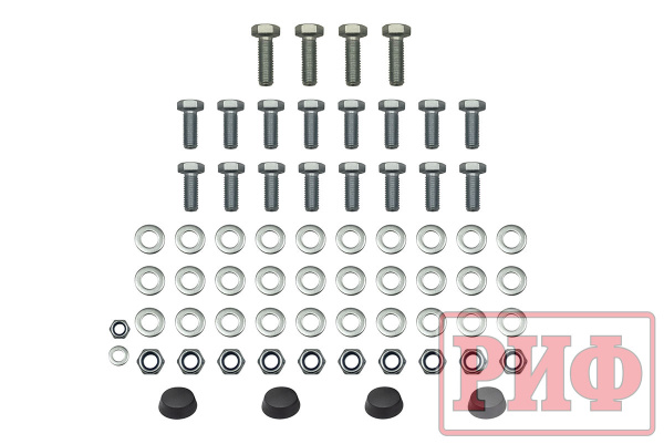 Бампер РИФ силовой задний УАЗ Буханка с фонарями, калиткой, возмож. уст. фаркопа, лифт 65 мм