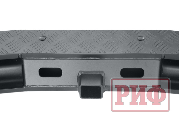 Бампер РИФ силовой задний Mitsubishi Pajero Sport 2015-2020 c квадратом под фаркоп