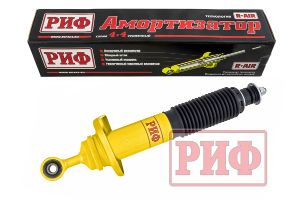 Амортизатор усиленный РИФ передний Nissan Navara D40/Pathfinder R51 штатный и лифт 0-50 мм