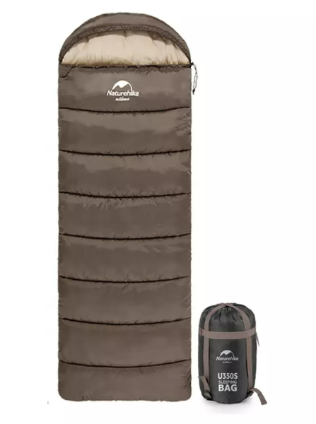 Мешок спальный Naturehike U150, 220х75 см, (ТК: +11°C), темно-зеленый