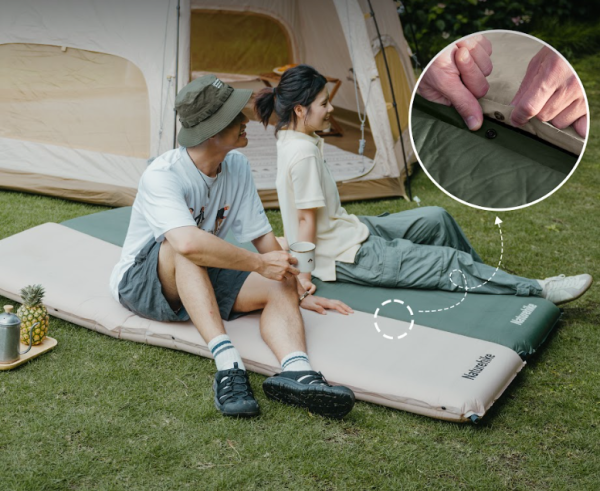 Коврик самонадувающийся Naturehike D04, 200х63х10 см, зеленый