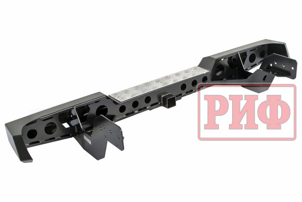 Бампер РИФ задний Mitsubish L200 NEW с фаркопом и фонарями