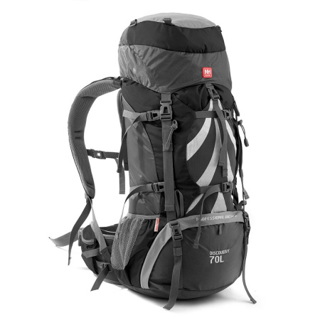 Рюкзак туристический Naturehike 70 л, черно-серый