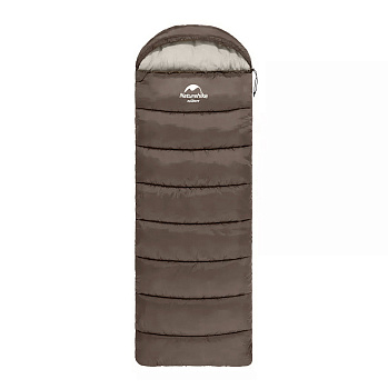 Мешок спальный Naturehike U250S, (190х30)х75 см, (правый) (ТК: 0C), коричневый