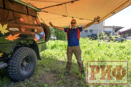 Маркиза автомобильная РИФ веерная 3,0х3,0 м (левая)