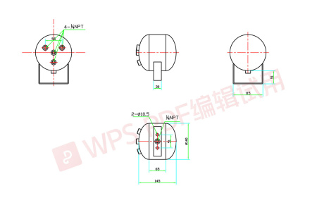 Ресивер YURUI 0.5Gal/2л 5 входов