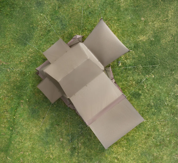 Палатка Naturehike Village 6.0 II поколения 4-местная, быстросборная, с верандой, коричневая