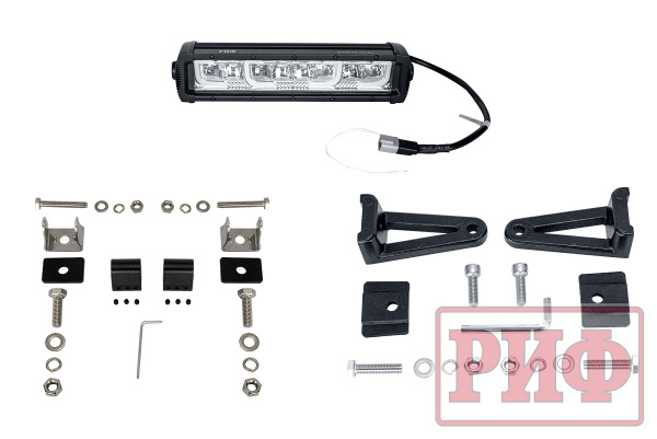 Фара светодиодная водительского света РИФ с ДХО 307 мм 64W