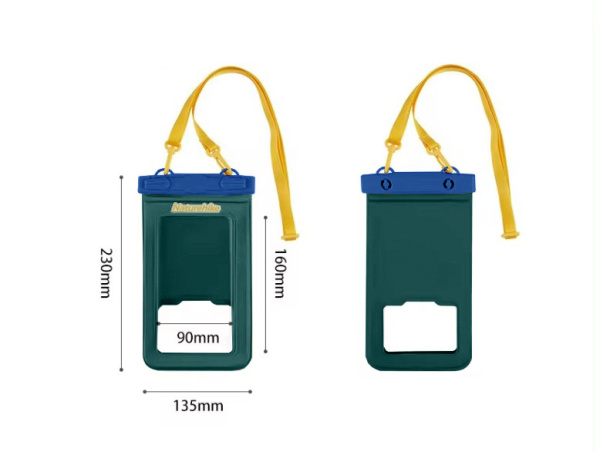 1 Гермочехол Naturehike плоский для телефона 23х13,5 см., зеленый