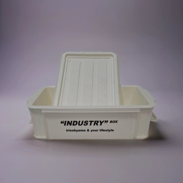 Контейнер IRIS для хранения, с крышкой, 20,5х34,5х11 см, белый