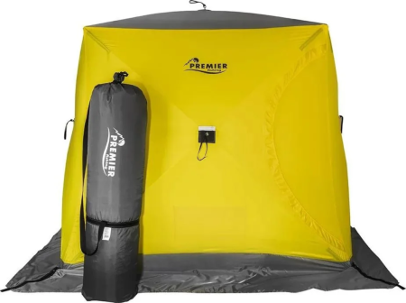 2 Палатка зимняя PREMIER Куб-3 желтый/серый