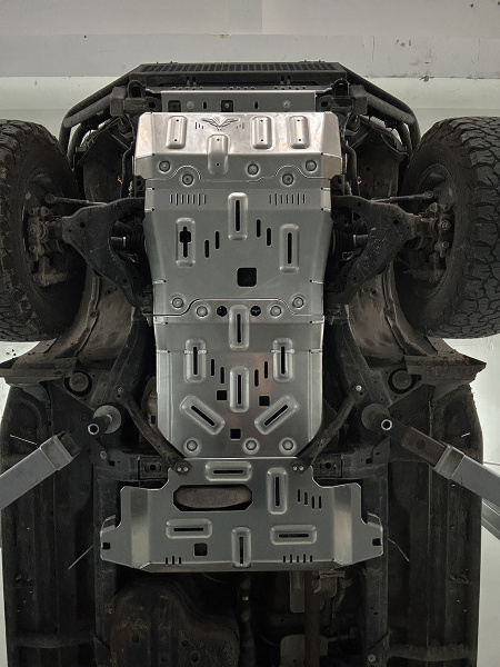 Защита Falcon радиатора, картера, РК, КПП для Toyota Land Cruiser Prado 120 (4.0), алюминий, 8 мм