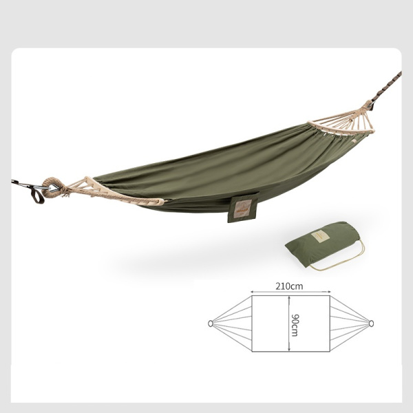 1 Гамак Naturehike, туристический, хлопковый, зеленый