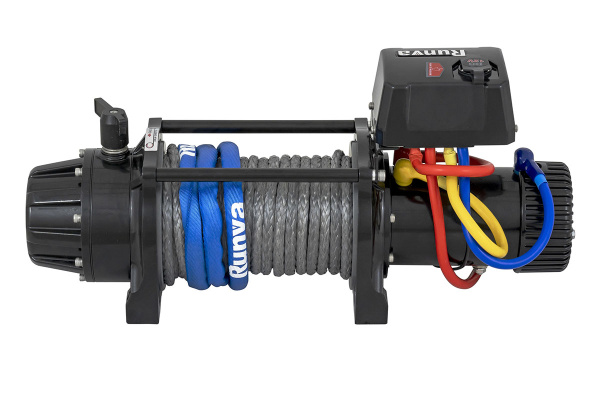 Лебёдка автомобильная электрическая 12V Runva EWB9500MAX-Q-SR 4350 кг MAX высокоскоростная, влагозащищенная, синтетический трос