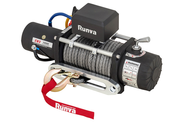 Лебёдка автомобильная электрическая 12V Runva EWX10000SSR 4500 кг (синтетический трос)