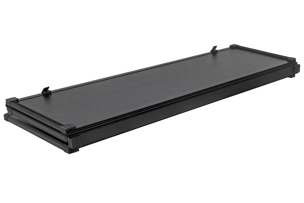 Крышка кузова РИФ для Foton Tunland V7/V9, трёхсекционная, 1680x1710/1650 мм, алюминиевая, черная