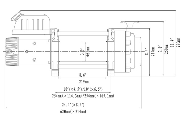 Лебёдка электрическая (индустр.) 12V Runva EWN17500U 7930 кг