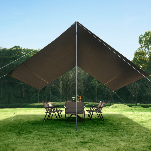 4 Тент кемпинговый Naturehike 3,8Х5 м., янтарный