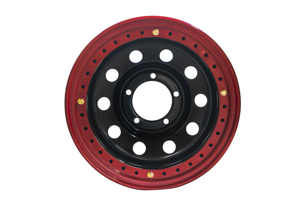 Диск усиленный УАЗ стальной черн. 5x139,7 8xR16 d110 ET-19 с двойн. бедлоком (красн.) барабан. торм.