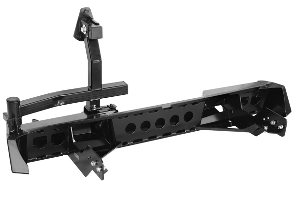 Бампер РИФ силовой задний Mitsubishi L200 2015-2019 с калиткой и подсветкой номера, без фаркопа