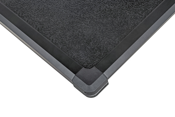 Крышка кузова РИФ для Dodge Ram 2009 с рембоксами, трёхсекц. 1763х1346 мм, алюм., черная (5,8 ft)