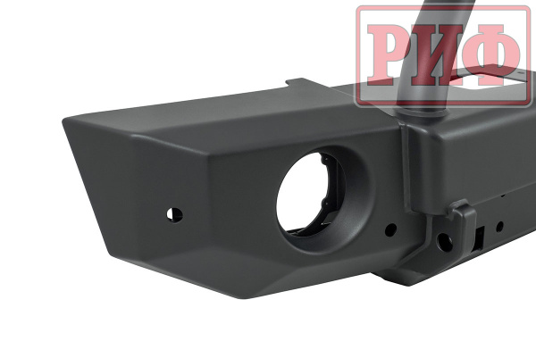 Бампер РИФ силовой передний Jeep Wrangler JL 2018+ под штат. фары, с цент. защ. дуг., низ. пер.крыл.