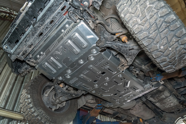 Защита Falcon радиатора, картера, РК, КПП для GWM Poer, дизель, алюм. 8 мм