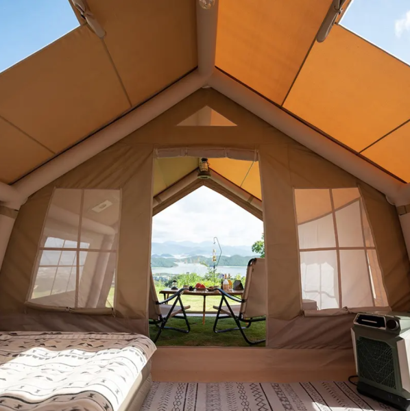 3 Палатка Naturehike надувная Extend Air 17.2 , песочный