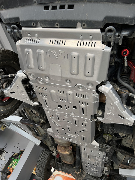 Защита Falcon радиатора, картера, РК, КПП для TANK 300 Off-road version, расширенная., алюминиевая, 8 мм