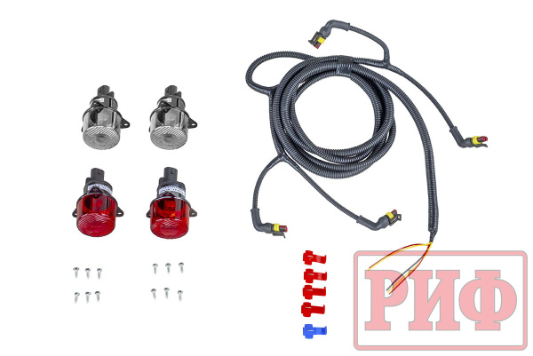 Бампер РИФ силовой задний Toyota Land Cruiser 76 2007-2024 с квадратом под фаркоп и фонарями