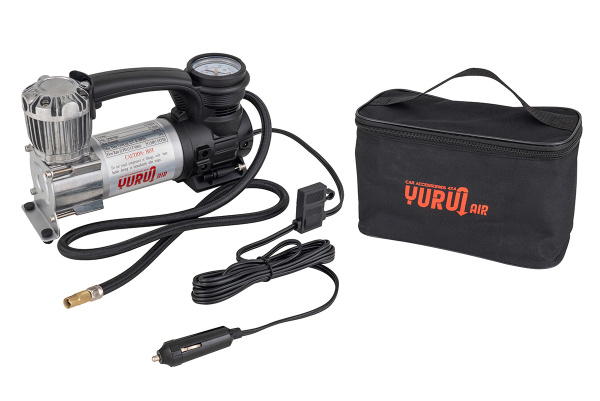 Компрессор автомобильный переносной 12V YURUI 50 л/мин 8,2 атм с аналоговым манометром