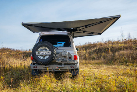 Маркиза автомобильная РИФ веерная, безопорная 2,3х2 м (правая)