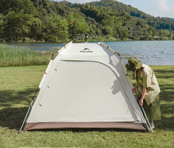 Палатка Naturehike Ango 3-местная, быстросборная, коричневая