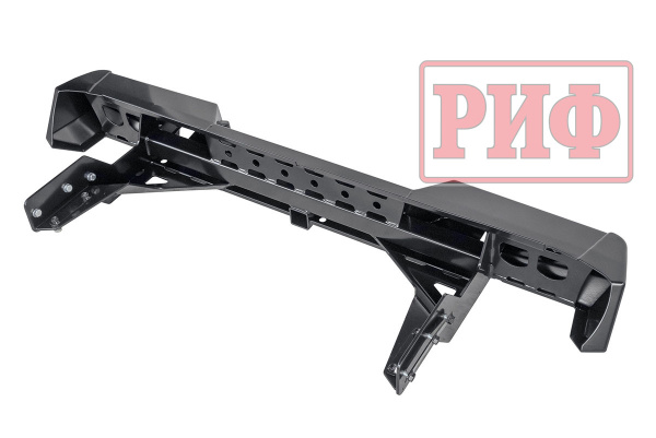 Бампер РИФ силовой задний Mitsubishi L200 2019-2022 с квадратом под фаркоп