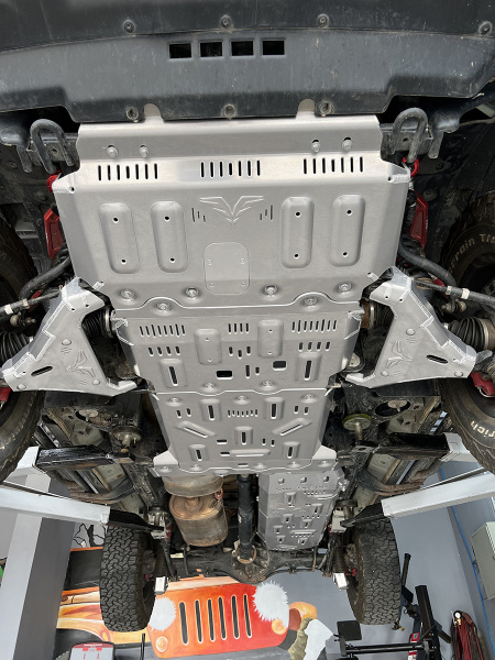 Защита Falcon радиатора, картера, РК, КПП для TANK 300 Off-road version, расширенная., алюминиевая, 8 мм