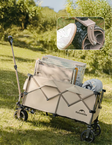 Тележка туристическая Naturehike Rubiks Cube 86,5х50х108.5 см, 150 л, бежевая
