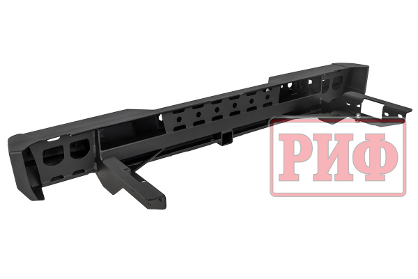 Бампер РИФ силовой задний JAC T6, SOLLERS ST6 с квадратом под фаркоп и фонарями