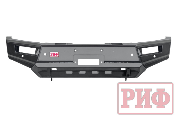 Бампер РИФ силовой передний Mitsubishi Pajero Sport 2015-2020 под доп. фары и парктроник
