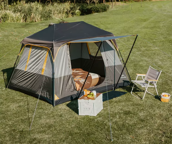 2 Палатка Naturehike Cape 5.2, 4-местная, быстросборная, серо-коричневая