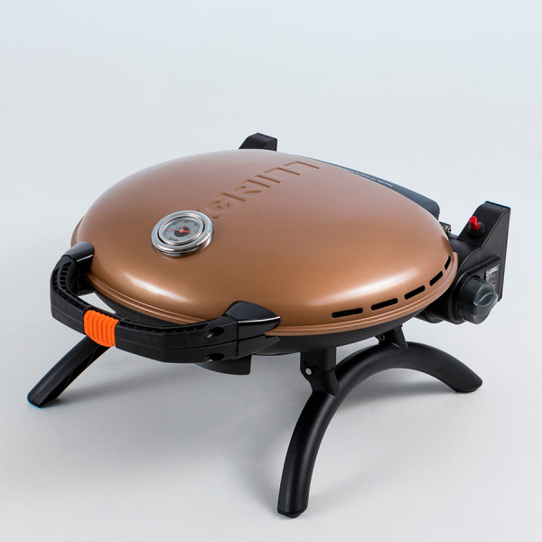 Гриль газовый O-GRILL 700T bicolor черный-золотистый (в комплекте адаптер тип А)