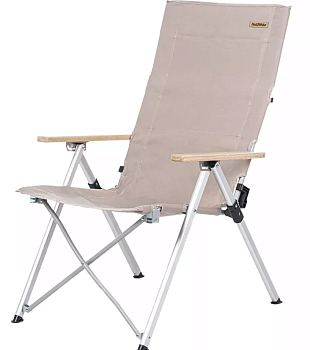 Кресло туристическое Naturehike Nightfall L06 складное, регулируемое, хаки, до 140 кг