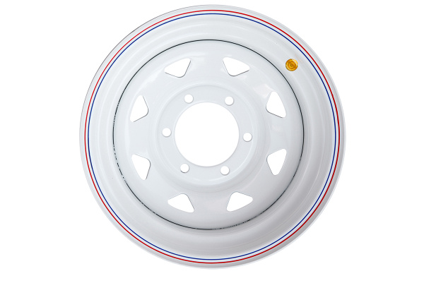 Диск Тойота Ниссан стальной белый 6x139,7  8xR15 d110 ET-19 (треуг.мелкий)