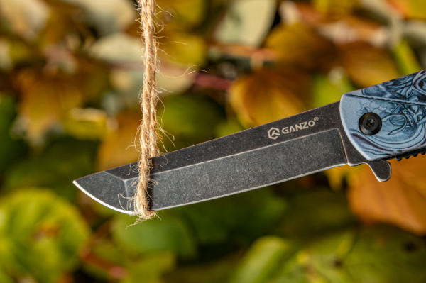 Нож GANZO, G626-GS Серый Самурай, длина клинка 96 мм